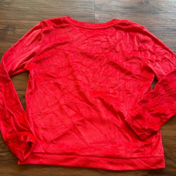 Juicy Couture red velour sweatshirt with Juicy gem lined logo - Picture 5 of 7